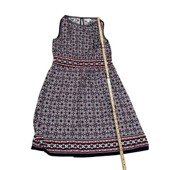 Max Studio Sleeveless Red White & Blue Geometric Print Dress S - Picture 7 of 10